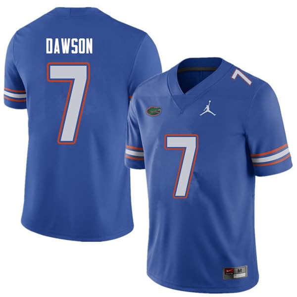 NCAA Florida Gators Duke Dawson Men's #7 Jordan Brand Royal Stitched Authentic College Football Jersey CPR6764ZT